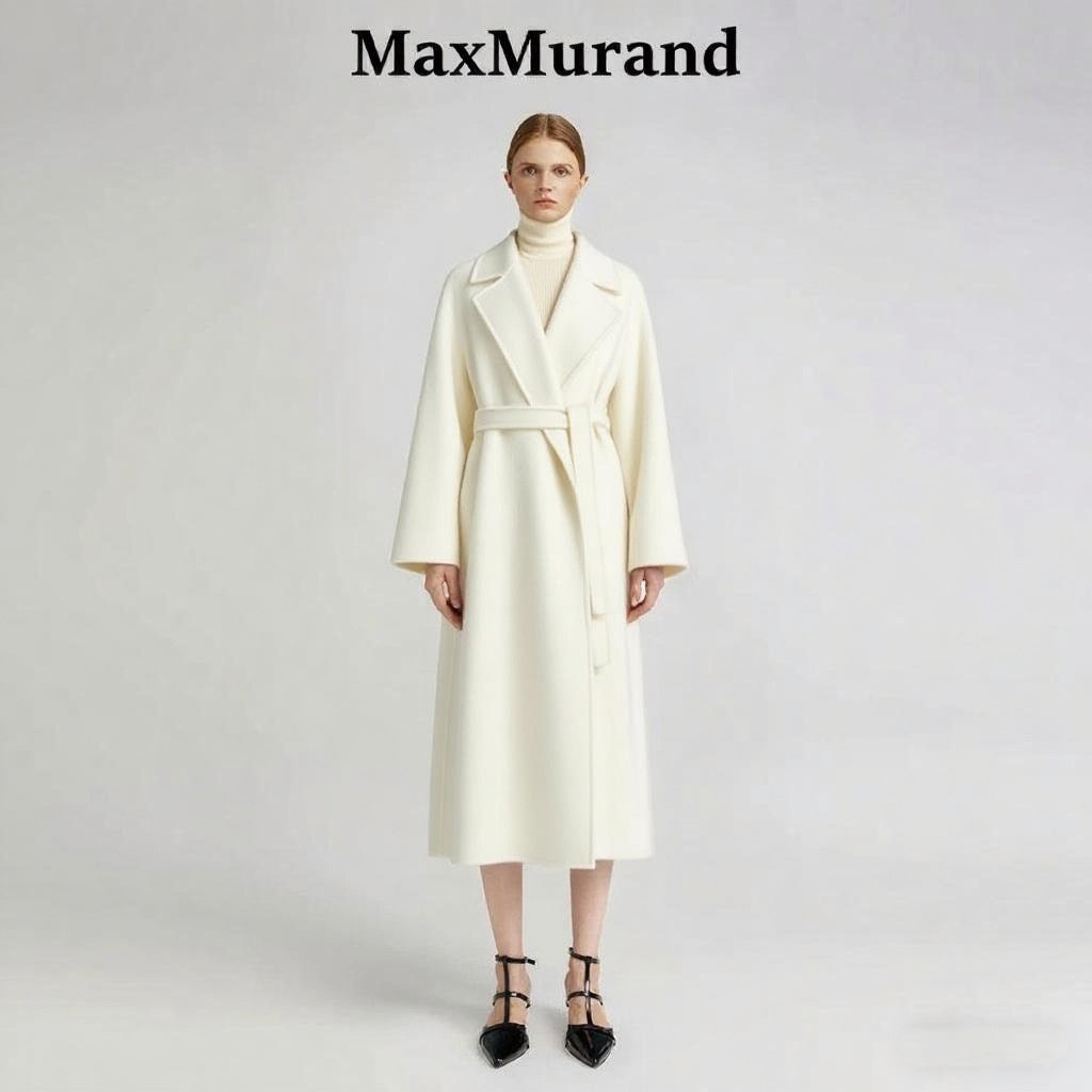 15 Micron Suede Bathrobe Double-Sided Cashmere Coat