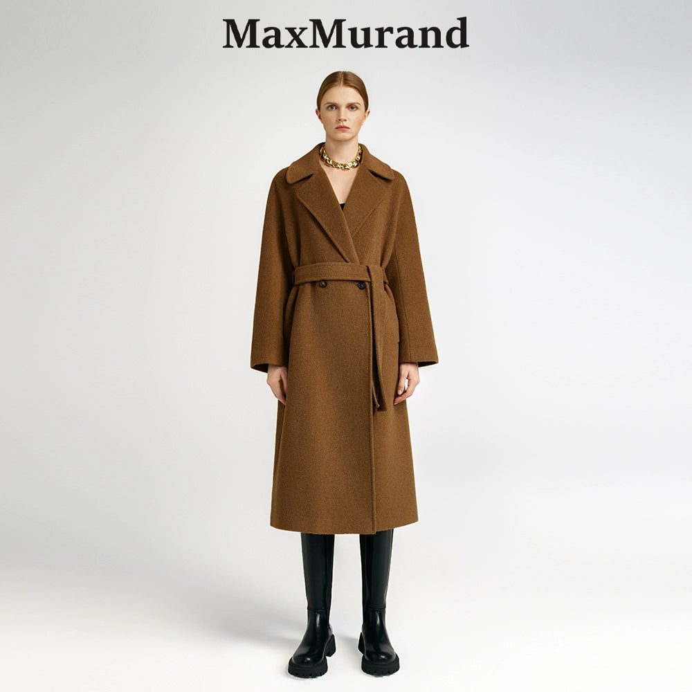 Cashmere coat women's medium and long elegant style