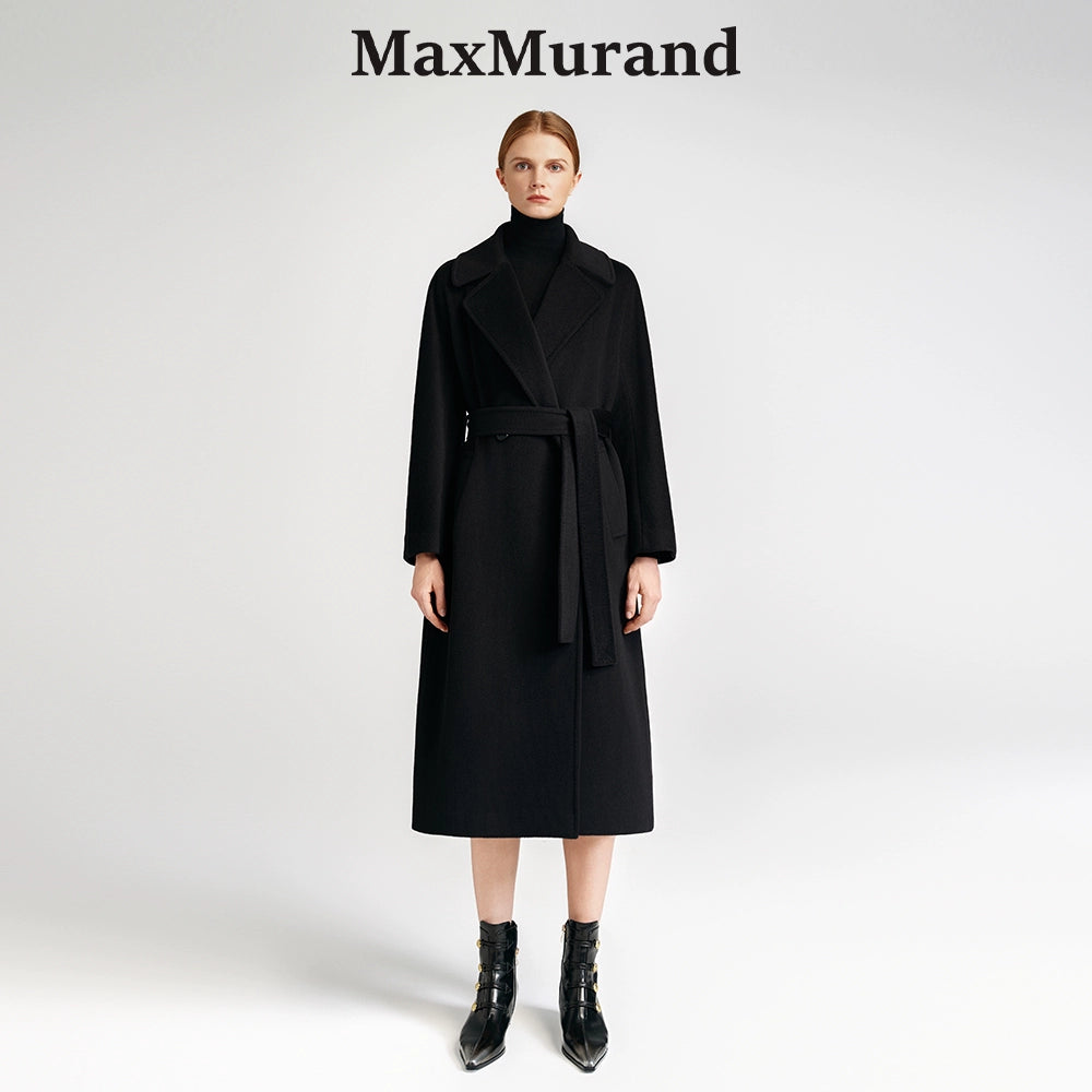 Cashmere coat women's medium and long elegant style