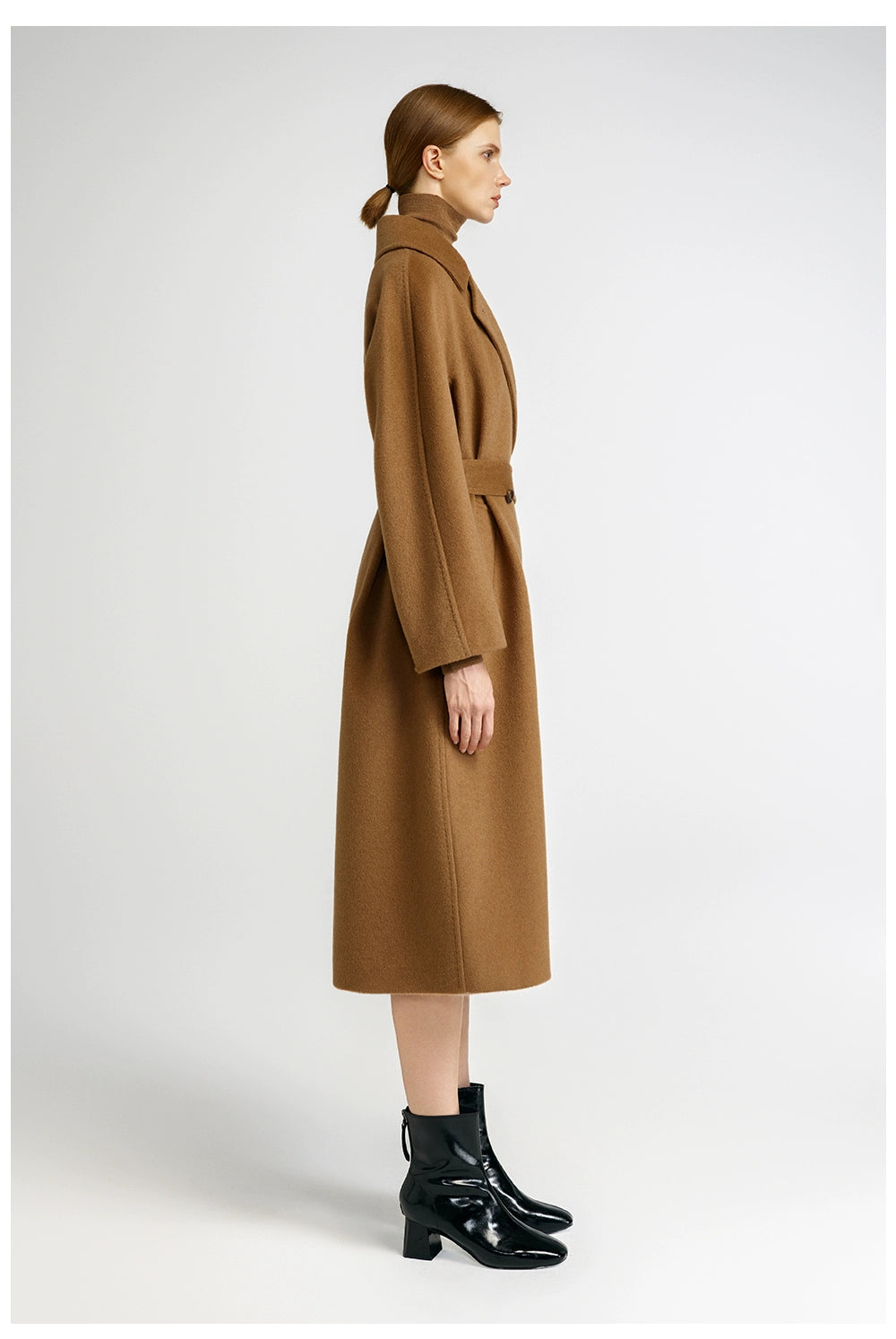 Cashmere coat women's medium and long elegant style