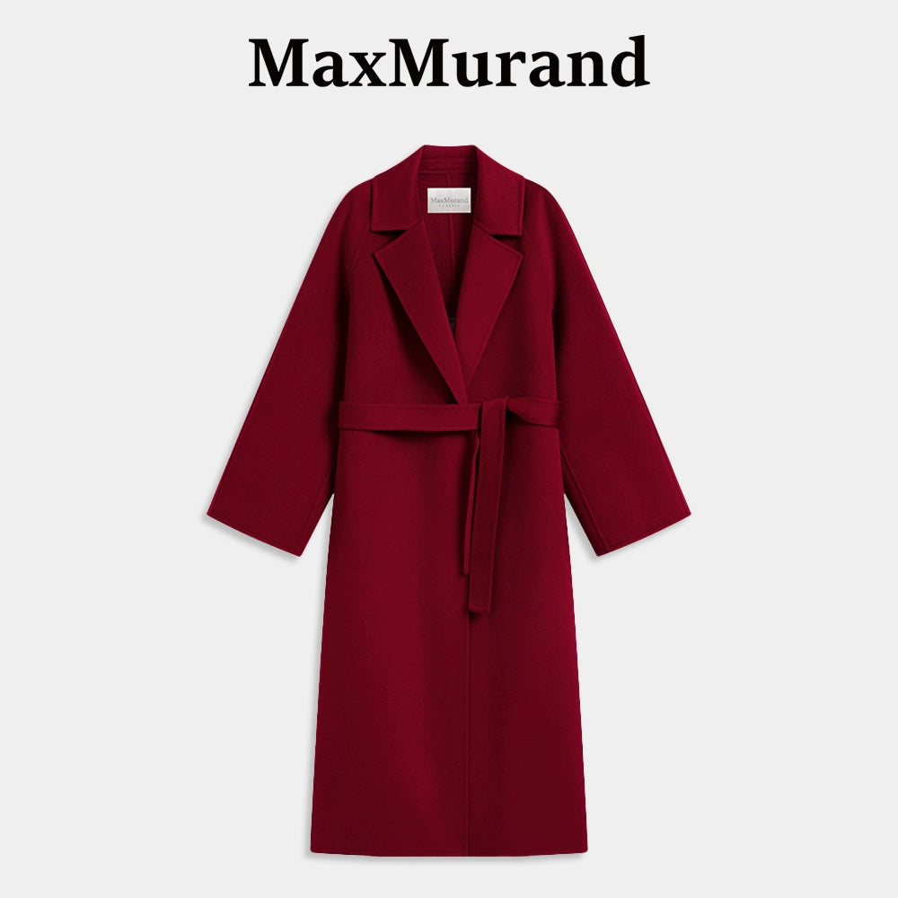 Temperament queen, classic double-sided cashmere coat women's bathrobe long