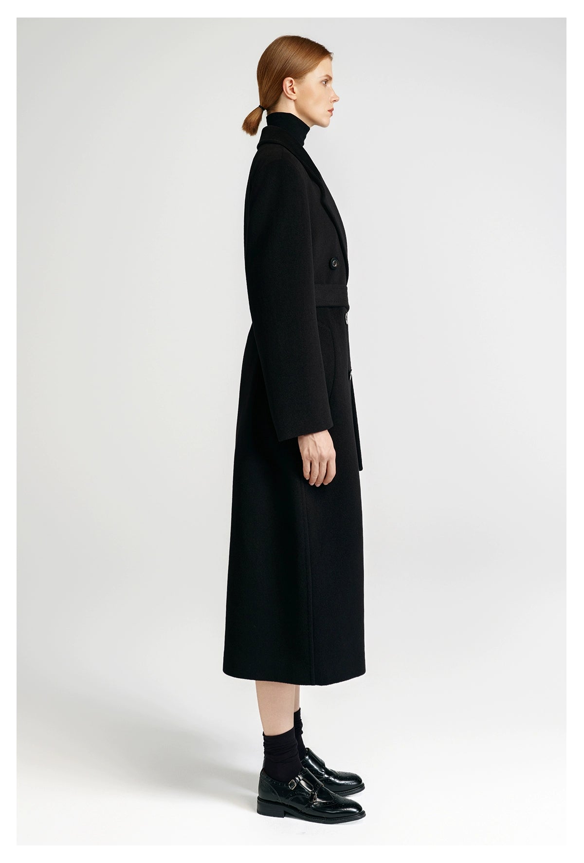 Front rotator sleeve double-sided cashmere coat
