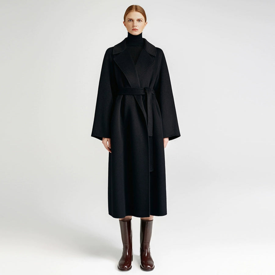 15 Micron Suede Bathrobe Double-Sided Cashmere Coat