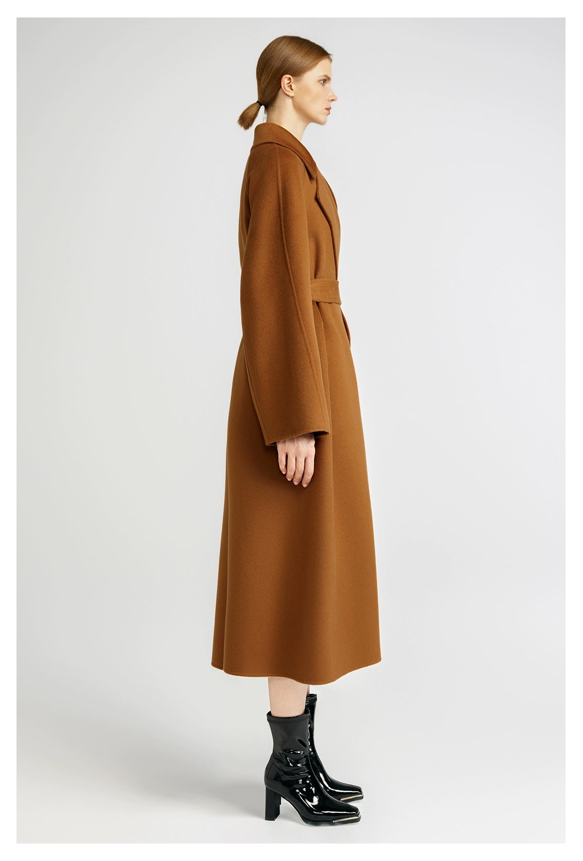 15 Micron Suede Bathrobe Double-Sided Cashmere Coat