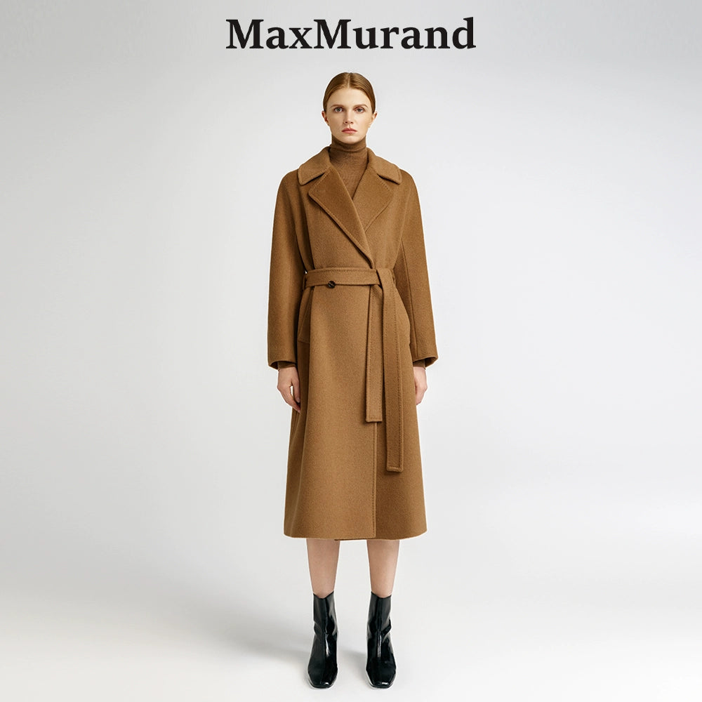 Cashmere coat women's medium and long elegant style