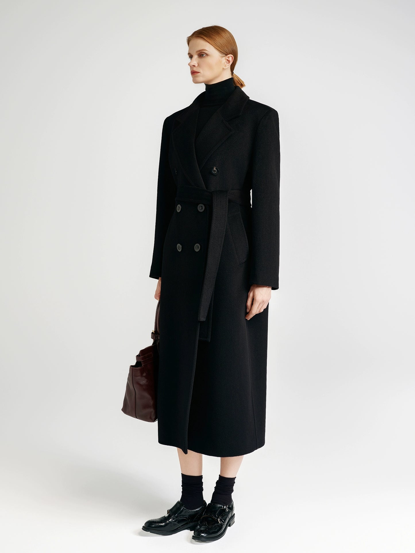 Front rotator sleeve double-sided cashmere coat