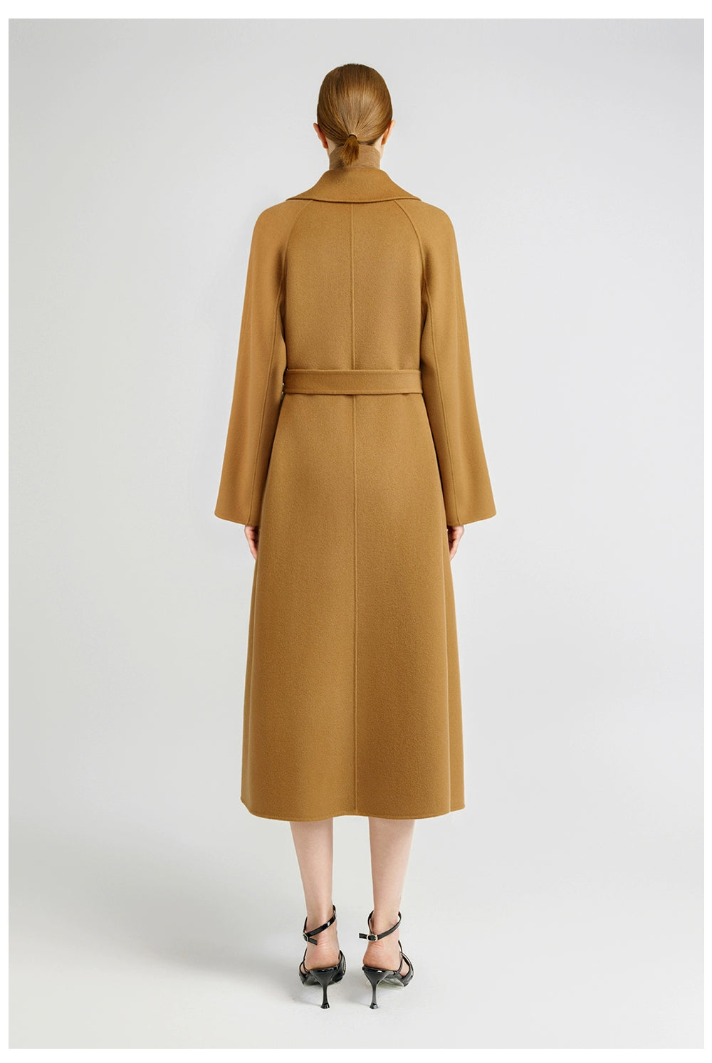 Temperament queen, classic double-sided cashmere coat women's bathrobe long