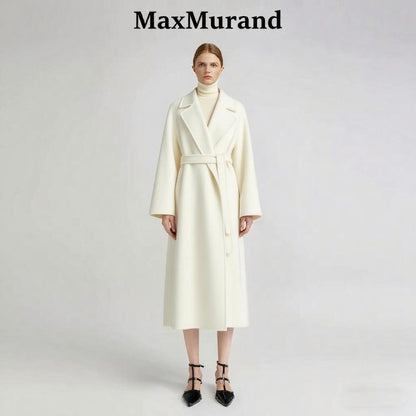 15 Micron Suede Bathrobe Double-Sided Cashmere Coat