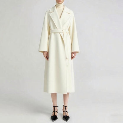 15 Micron Suede Bathrobe Double-Sided Cashmere Coat