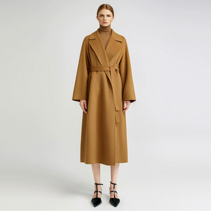 15 Micron Suede Bathrobe Double-Sided Cashmere Coat