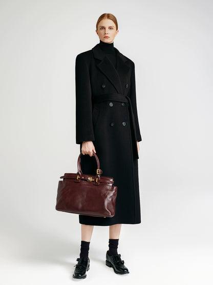Front rotator sleeve double-sided cashmere coat