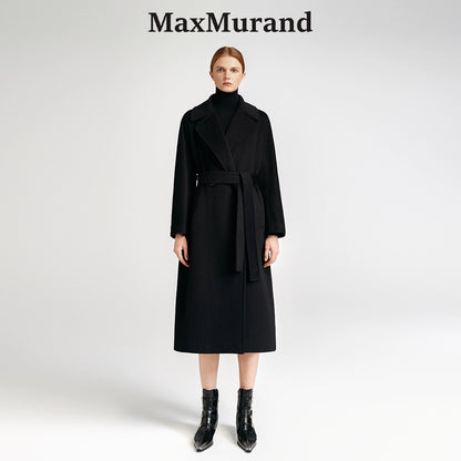 Cashmere coat women's medium and long elegant style