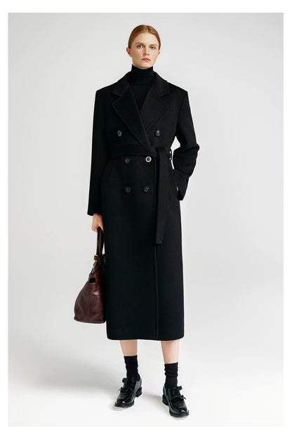 Front rotator sleeve double-sided cashmere coat