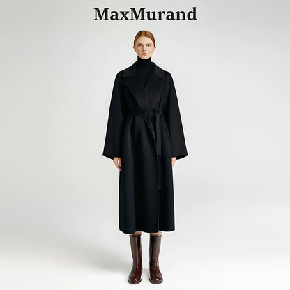 Temperament queen, classic double-sided cashmere coat women's bathrobe long