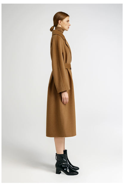 Cashmere coat women's medium and long elegant style