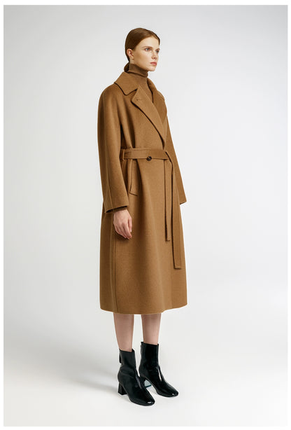 Cashmere coat women's medium and long elegant style