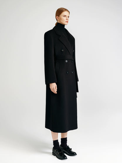 Front rotator sleeve double-sided cashmere coat