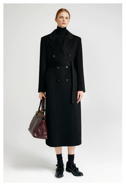 Front rotator sleeve double-sided cashmere coat