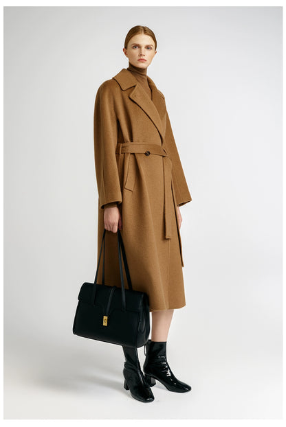 Cashmere coat women's medium and long elegant style