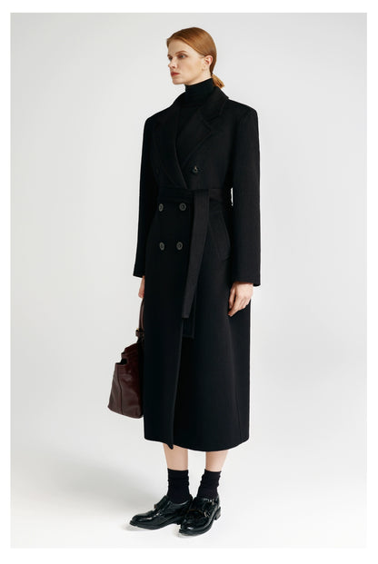 Front rotator sleeve double-sided cashmere coat