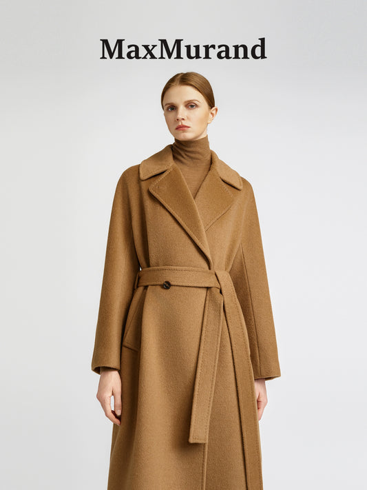 Cashmere coat women's medium and long elegant style