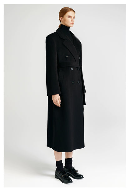 Front rotator sleeve double-sided cashmere coat