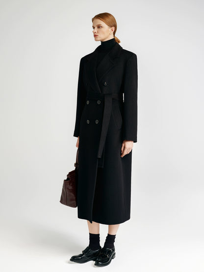 Front rotator sleeve double-sided cashmere coat
